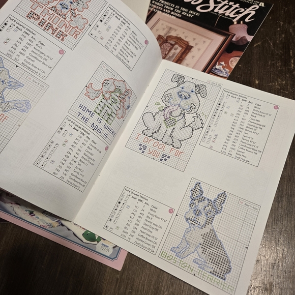 Cross Stitch Pattern Book Collection Precious Moments Pets Crafts Art Vintage - Picture 5 of 9